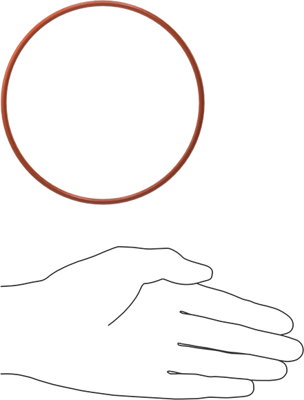 Yüksek Sıcaklık Yumuşak Silikon O-Ring, 1/8 Kesirli Genişlik, Dash Numarası 247