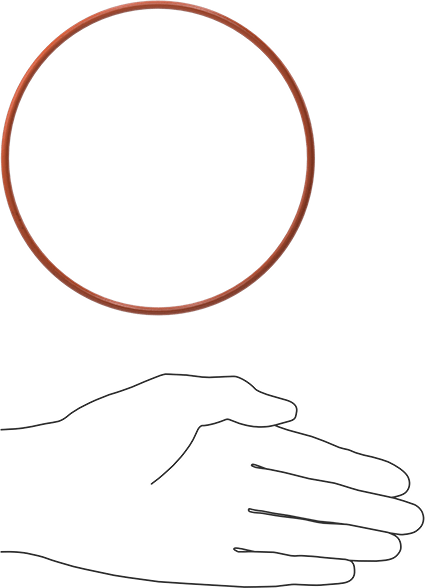 Yüksek Sıcaklık Yumuşak Silikon O-Ring, 1/8 Kesirli Genişlik, Dash Numarası 251