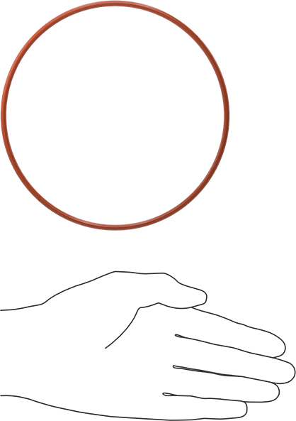 Yüksek Sıcaklık Yumuşak Silikon O-Ring, 1/8 Kesirli Genişlik, Dash Numarası 253