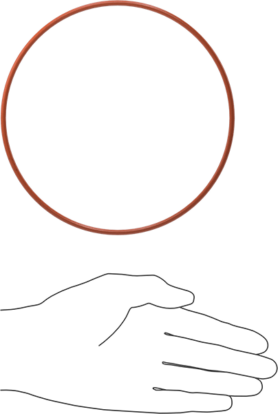 Yüksek Sıcaklık Yumuşak Silikon O-Ring, 1/8 Kesirli Genişlik, Dash Numarası 257