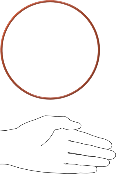 Yüksek Sıcaklık Yumuşak Silikon O-Ring, 1/8 Kesirli Genişlik, Dash Numarası 258