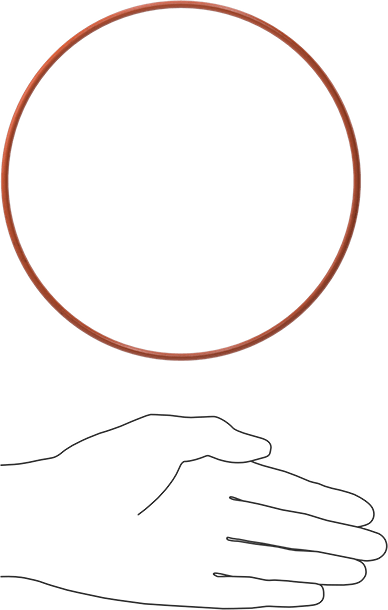 Yüksek Sıcaklık Yumuşak Silikon O-Ring, 1/8 Kesirli Genişlik, Dash Numarası 260