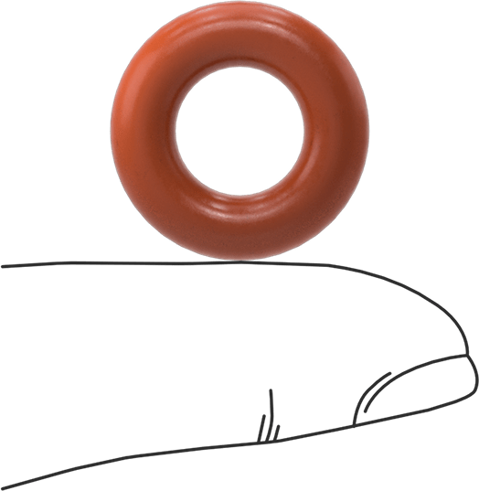 Yüksek Sıcaklık Yumuşak Silikon O-Ring, 3/16 Kesirli Genişlik, Dash Numarası 309