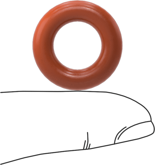 Yüksek Sıcaklık Yumuşak Silikon O-Ring, 3/16 Kesirli Genişlik, Dash Numarası 310