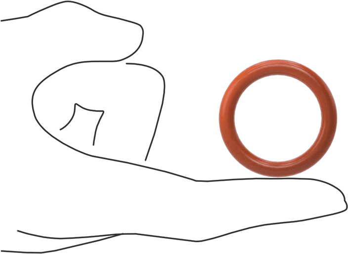 Yüksek Sıcaklık Yumuşak Silikon O-Ring, 3/16 Kesirli Genişlik, Dash Numarası 321