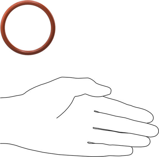 Yüksek Sıcaklık Yumuşak Silikon O-Ring, 3/16 Kesirli Genişlik, Dash Numarası 330