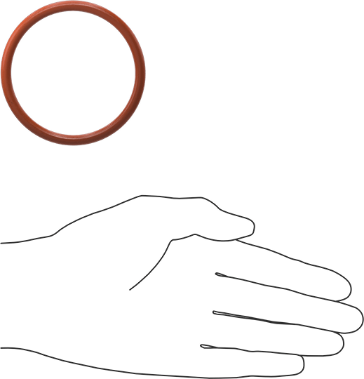 Yüksek Sıcaklık Yumuşak Silikon O-Ring, 3/16 Kesirli Genişlik, Dash Numarası 333