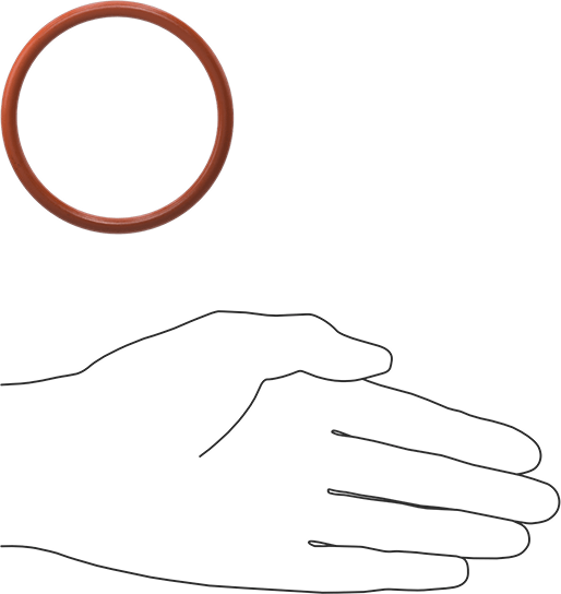 Yüksek Sıcaklık Yumuşak Silikon O-Ring, 3/16 Kesirli Genişlik, Dash Numarası 334