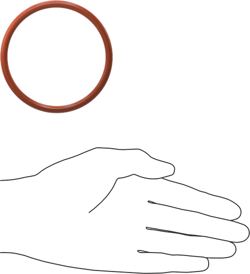 Yüksek Sıcaklık Yumuşak Silikon O-Ring, 3/16 Kesirli Genişlik, Dash Numarası 336