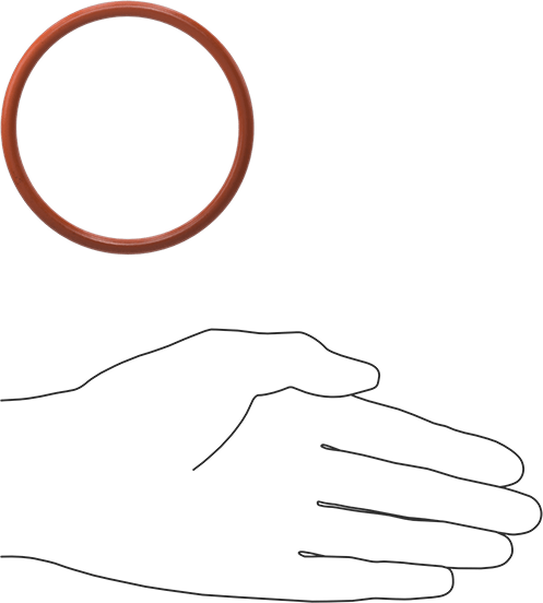 Yüksek Sıcaklık Yumuşak Silikon O-Ring, 3/16 Kesirli Genişlik, Dash Numarası 337