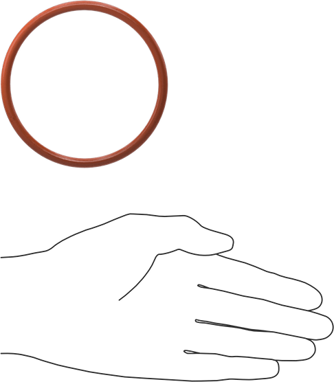 Yüksek Sıcaklık Yumuşak Silikon O-Ring, 3/16 Kesirli Genişlik, Dash Numarası 339