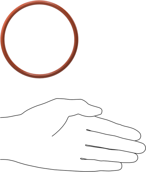 Yüksek Sıcaklık Yumuşak Silikon O-Ring, 3/16 Kesirli Genişlik, Dash Numarası 341