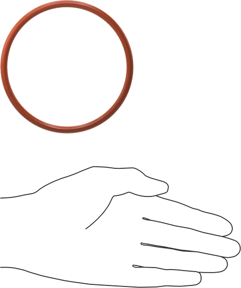 Yüksek Sıcaklık Yumuşak Silikon O-Ring, 3/16 Kesirli Genişlik, Dash Numarası 342