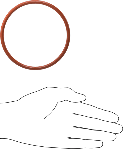 Yüksek Sıcaklık Yumuşak Silikon O-Ring, 3/16 Kesirli Genişlik, Dash Numarası 343