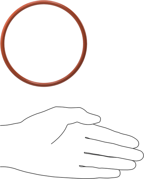 Yüksek Sıcaklık Yumuşak Silikon O-Ring, 3/16 Kesirli Genişlik, Dash Numarası 345