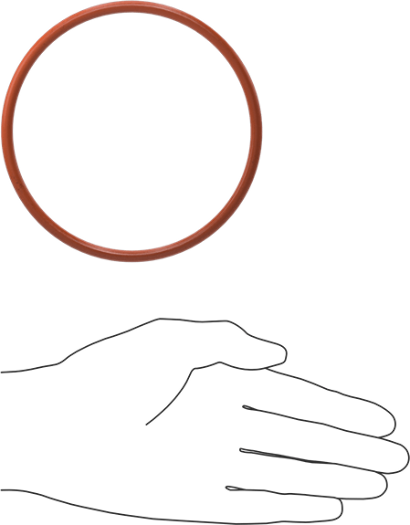 Yüksek Sıcaklık Yumuşak Silikon O-Ring, 3/16 Kesirli Genişlik, Dash Numarası 347