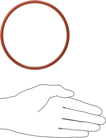 Yüksek Sıcaklık Yumuşak Silikon O-Ring, 3/16 Kesirli Genişlik, Dash Numarası 348