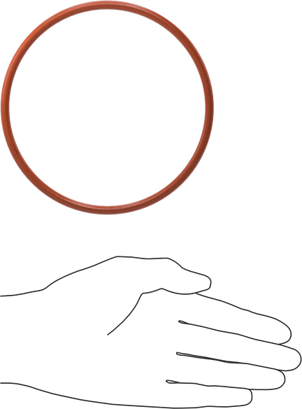 Yüksek Sıcaklık Yumuşak Silikon O-Ring, 3/16 Kesirli Genişlik, Dash Numarası 351