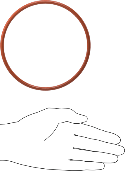 Yüksek Sıcaklık Yumuşak Silikon O-Ring, 3/16 Kesirli Genişlik, Dash Numarası 352