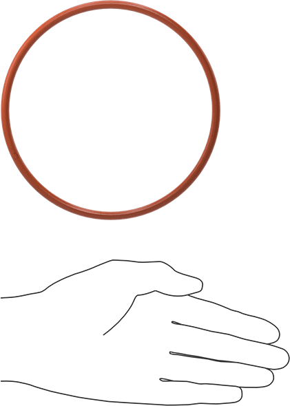 Yüksek Sıcaklık Yumuşak Silikon O-Ring, 3/16 Kesirli Genişlik, Dash Numarası 354