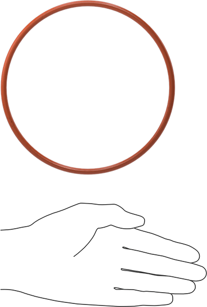 Yüksek Sıcaklık Yumuşak Silikon O-Ring, 3/16 Kesirli Genişlik, Dash Numarası 359