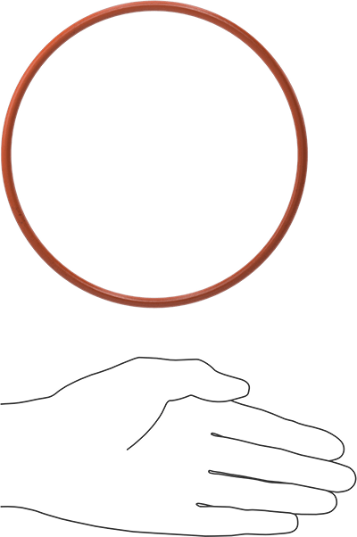 Yüksek Sıcaklık Yumuşak Silikon O-Ring, 3/16 Kesirli Genişlik, Dash Numarası 360