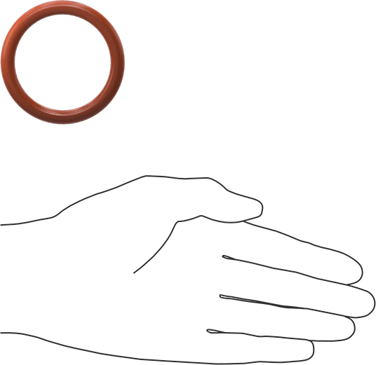 Yüksek Sıcaklık Yumuşak Silikon O-Ring, 1/4 Kesirli Genişlik, Dash Numarası 404