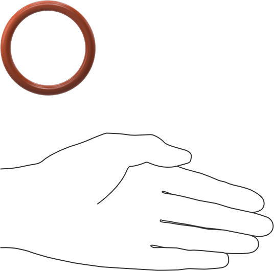 Yüksek Sıcaklık Yumuşak Silikon O-Ring, 1/4 Kesirli Genişlik, Dash Numarası 405