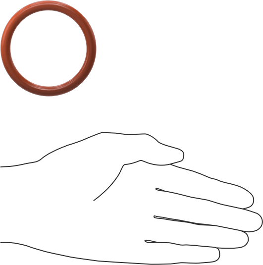 Yüksek Sıcaklık Yumuşak Silikon O-Ring, 1/4 Kesirli Genişlik, Dash Numarası 406