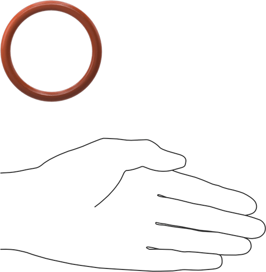 Yüksek Sıcaklık Yumuşak Silikon O-Ring, 1/4 Kesirli Genişlik, Dash Numarası 407