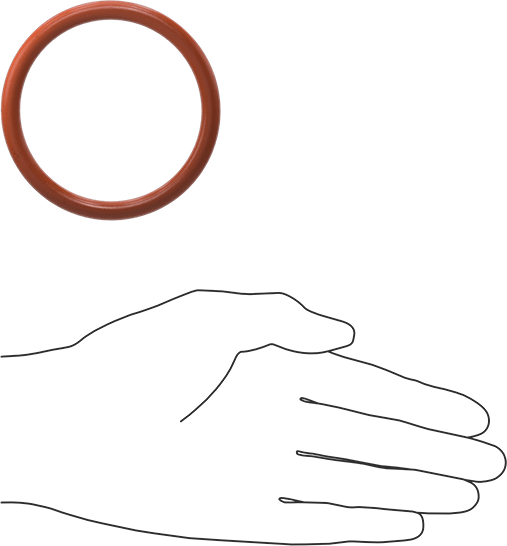 Yüksek Sıcaklık Yumuşak Silikon O-Ring, 1/4 Kesirli Genişlik, Dash Numarası 410