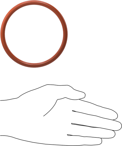 Yüksek Sıcaklık Yumuşak Silikon O-Ring, 1/4 Kesirli Genişlik, Dash Numarası 417