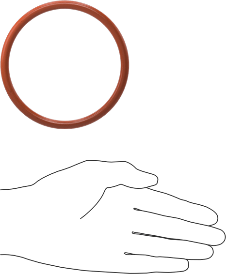 Yüksek Sıcaklık Yumuşak Silikon O-Ring, 1/4 Kesirli Genişlik, Dash Numarası 418