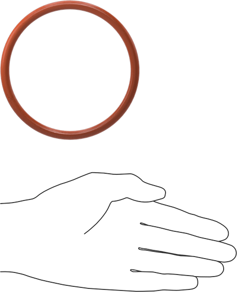 Yüksek Sıcaklık Yumuşak Silikon O-Ring, 1/4 Kesirli Genişlik, Dash Numarası 419