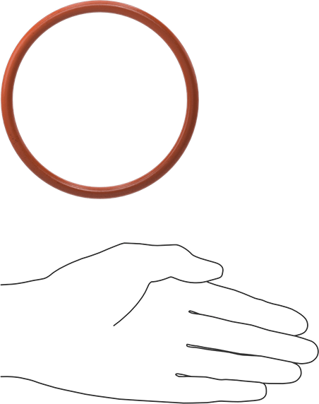 Yüksek Sıcaklık Yumuşak Silikon O-Ring, 1/4 Kesirli Genişlik, Dash Numarası 421