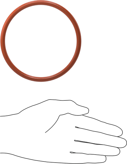 Yüksek Sıcaklık Yumuşak Silikon O-Ring, 1/4 Kesirli Genişlik, Dash Numarası 422