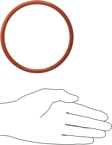 Yüksek Sıcaklık Yumuşak Silikon O-Ring, 1/4 Kesirli Genişlik, Dash Numarası 423