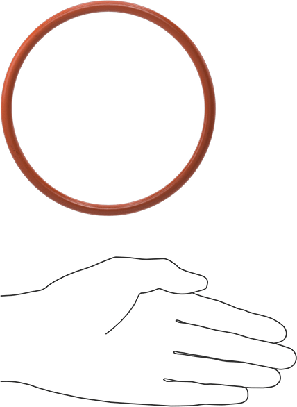 Yüksek Sıcaklık Yumuşak Silikon O-Ring, 1/4 Kesirli Genişlik, Dash Numarası 427