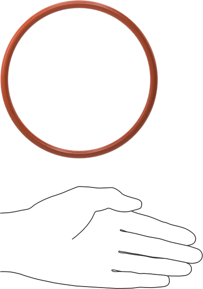 Yüksek Sıcaklık Yumuşak Silikon O-Ring, 1/4 Kesirli Genişlik, Dash Numarası 430