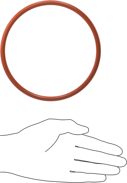 Yüksek Sıcaklık Yumuşak Silikon O-Ring, 1/4 Kesirli Genişlik, Dash Numarası 431