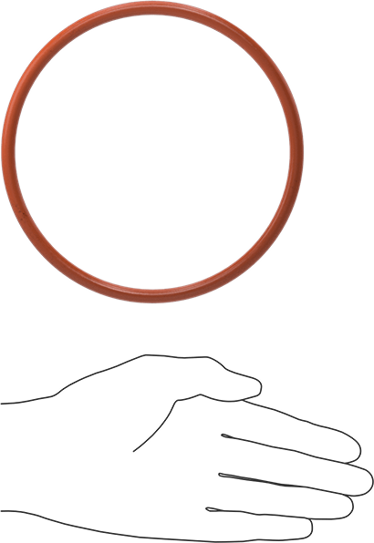 Yüksek Sıcaklık Yumuşak Silikon O-Ring, 1/4 Kesirli Genişlik, Dash Numarası 432