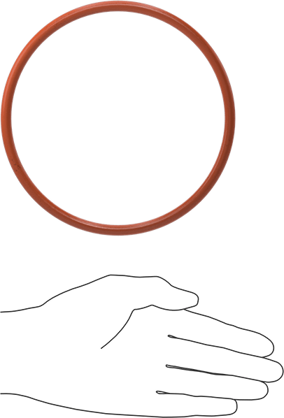 Yüksek Sıcaklık Yumuşak Silikon O-Ring, 1/4 Kesirli Genişlik, Dash Numarası 433