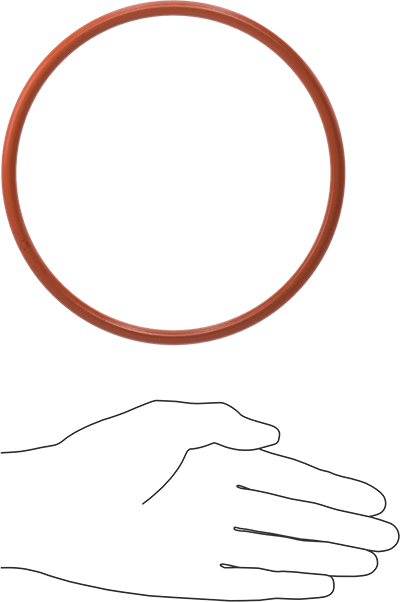 Yüksek Sıcaklık Yumuşak Silikon O-Ring, 1/4 Kesirli Genişlik, Dash Numarası 435