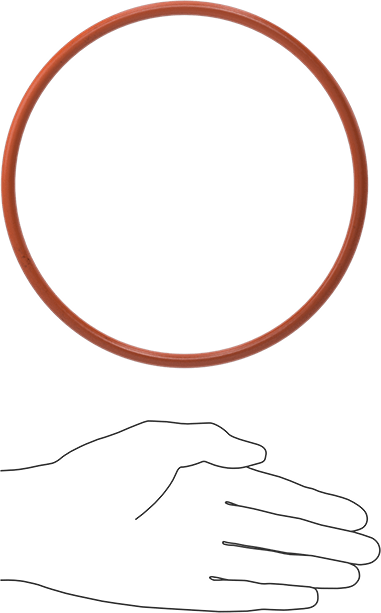 Yüksek Sıcaklık Yumuşak Silikon O-Ring, 1/4 Kesirli Genişlik, Dash Numarası 439