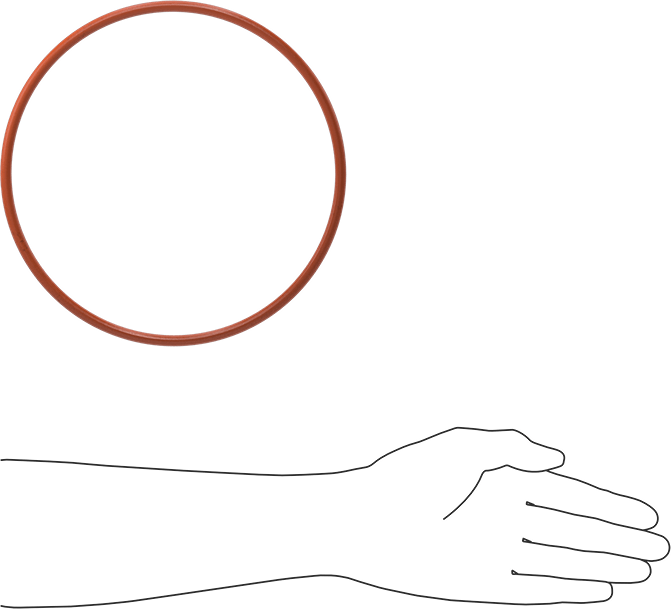 Yüksek Sıcaklık Yumuşak Silikon O-Ring, 1/4 Kesirli Genişlik, Dash Numarası 445