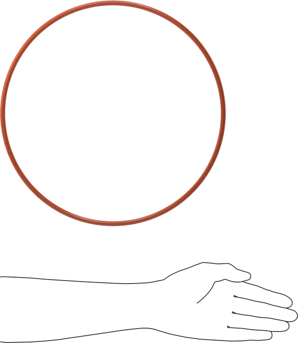 Yüksek Sıcaklık Yumuşak Silikon O-Ring, 1/4 Kesirli Genişlik, Dash Numarası 453