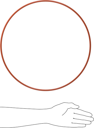 Yüksek Sıcaklık Yumuşak Silikon O-Ring, 1/4 Kesirli Genişlik, Dash Numarası 460