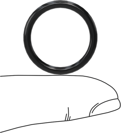 Yağa Dayanıklı Yumuşak Buna-N O-Rings, 2.5 mm Genişlik, 19 mm İç Çap