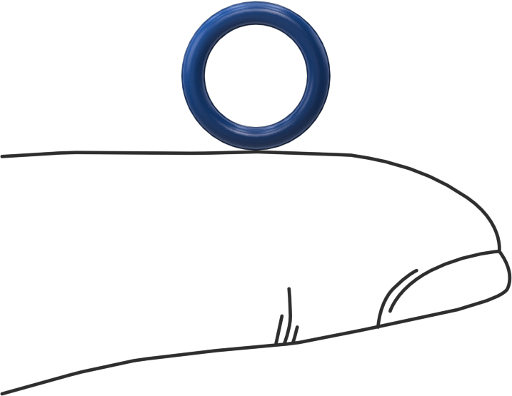 Yağa Dayanıklı Metal ve X-Ray Algılanabilir O-Ring, Buna-N, 1/16 Kesirli Genişlik, Dash Numarası 011