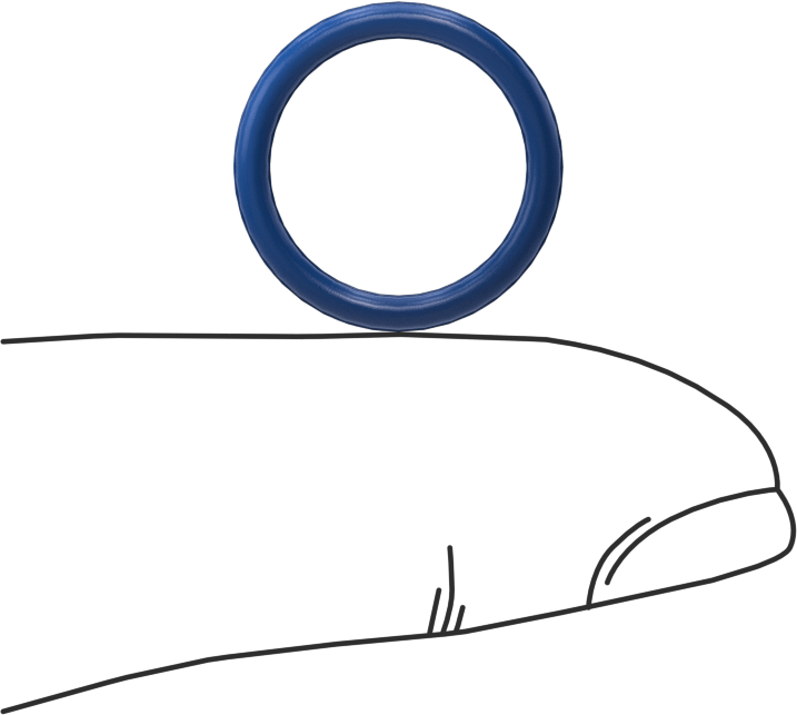 Yağa Dayanıklı Metal ve X-Ray Algılanabilir O-Ring, Buna-N, 1/16 Kesirli Genişlik, Dash Numarası 014